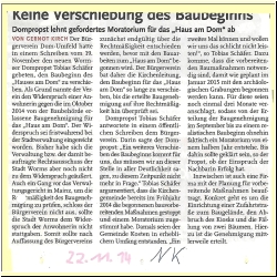 2014 11-22 Keine Verschiebung des Baubeginns